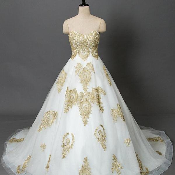 flowerry Ivory Long Tutu Wedding Detachable Train Bridal Dress